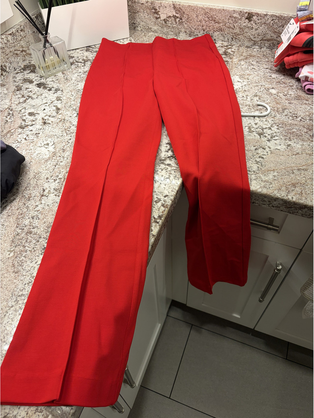 NWT Spanx Ponte Micro Flare in red size L